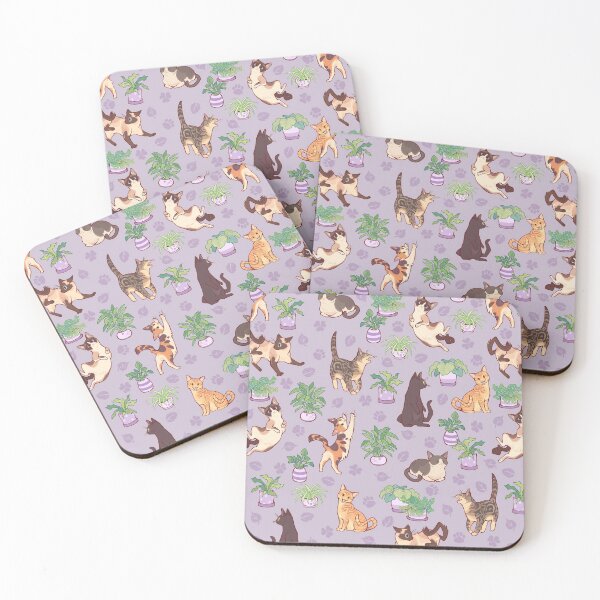 Item preview, Acogedores michis en lavanda designed and sold by Colordrilos.