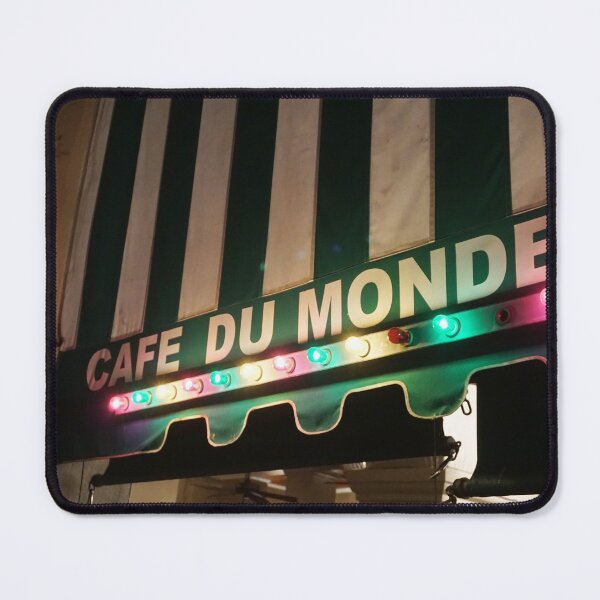 Item preview, Cafe du Monde Sign at Night Photograph designed and sold by Bumblefuzzies.