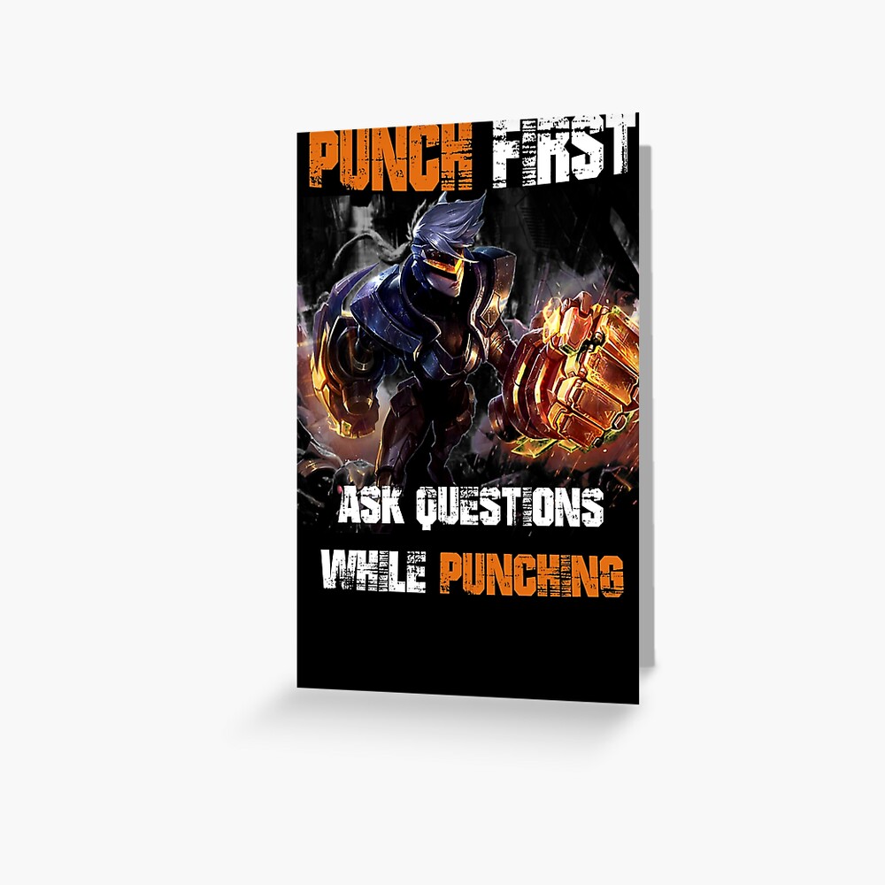 "Punch first , ask questions while punching" Greeting Card for Sale by