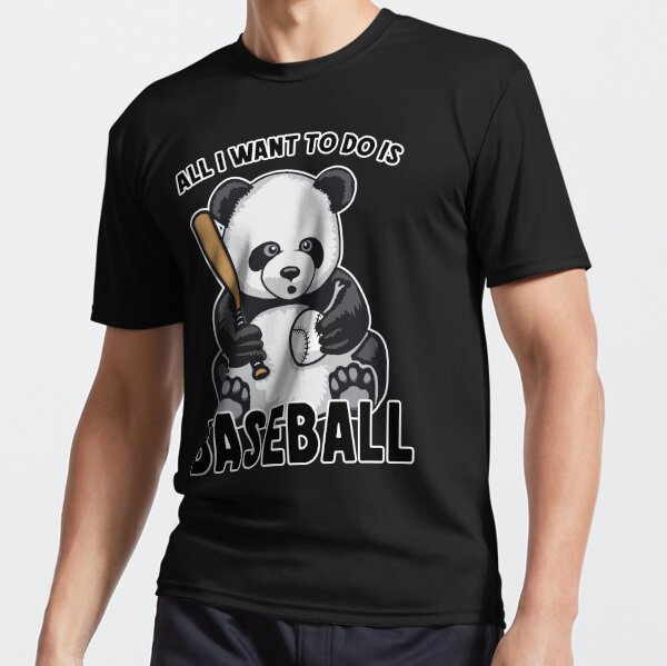  Cute Panda Baseball Jersey Men Short Sleeves Shirt T