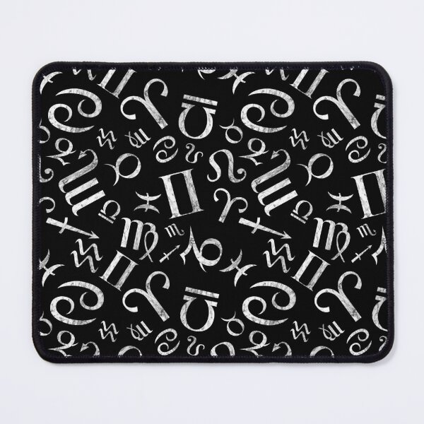 Item preview, White Distressed and Black Horoscope Zodiac Pattern designed and sold by Bumblefuzzies.