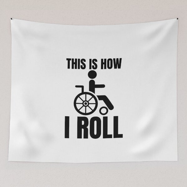 Item preview, I Roll, Wheelchair, Leg Amputee, Wheelchair Humour, Amputee, Amputee shirt, Amputee gift designed and sold by AmputTee.
