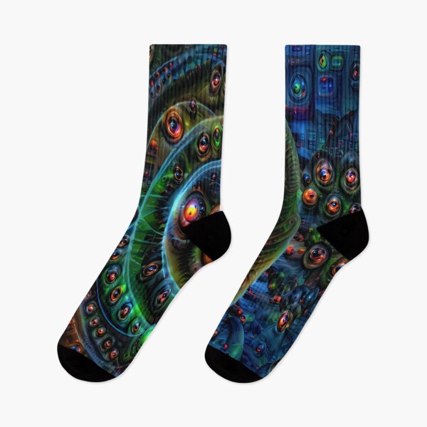 Item preview, blue oval trippy digital art designed and sold by BelAnnGrey.