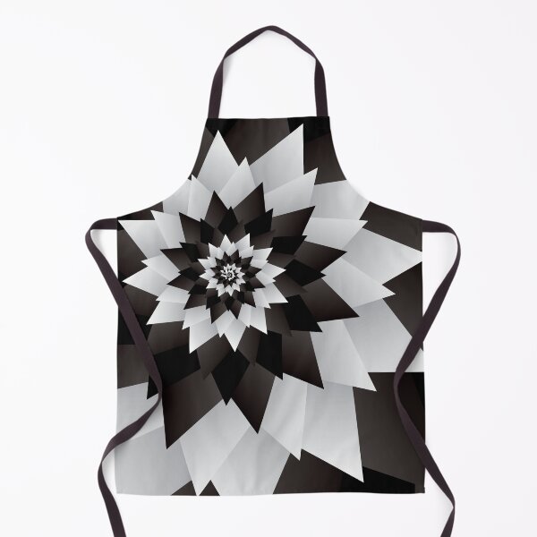 Item preview, Pretty Spiral of Stars in Black and White Abstract Flower designed and sold by Karen McFarland.