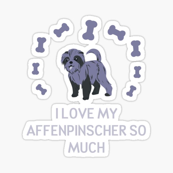 I Love My Affenpinscher Windshield Sticker Vinyl Auto Window monkey dog