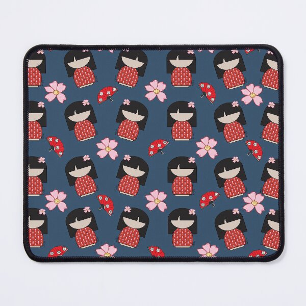 Item preview, Japanese Kokeshi Doll, Cherry Blossom, Red Fan designed and sold by lmcvinco.