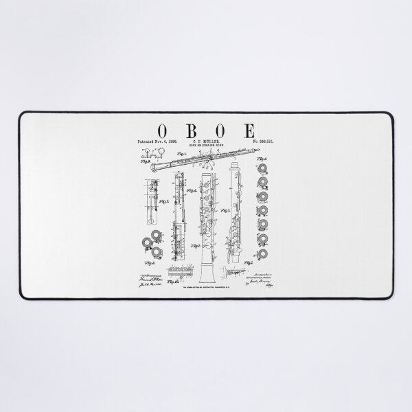 Item preview, Oboe Vintage Patent Oboist Drawing Print designed and sold by GrandeDuc.