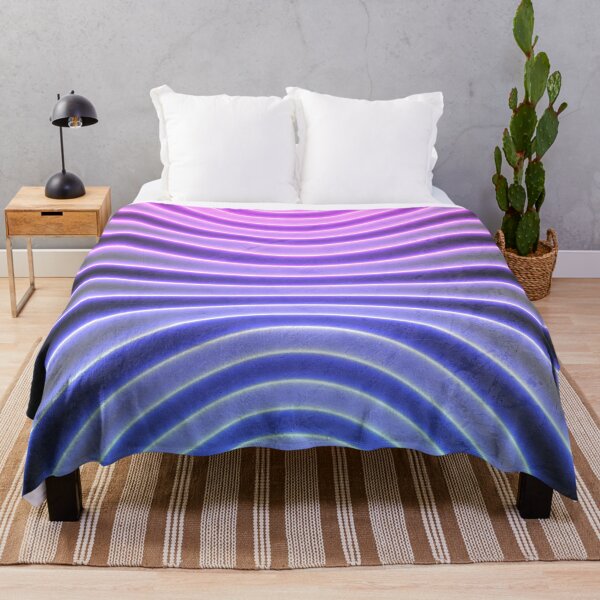 Item preview, BRUTAL Neon Concrete Op Art Horizontal Stripes (Pink Purple Blue) designed and sold by hyproinc.