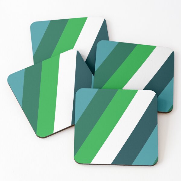 Item preview, Green, blue, white stripes designed and sold by Designs24U.