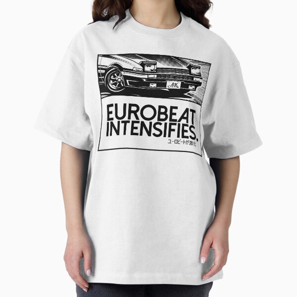 EUROBEAT INTENSIFIES - AE86 Trueno Project D Oversized T-Shirt