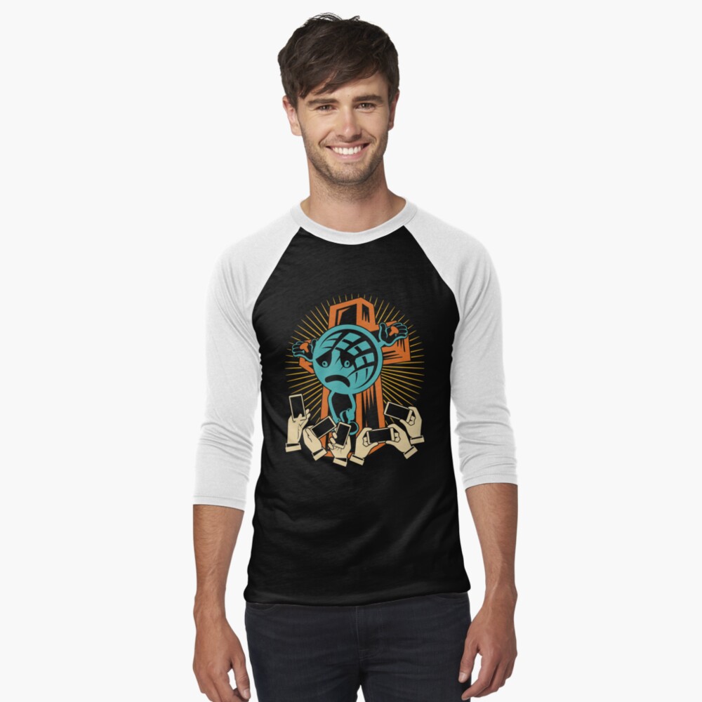 Item preview, Baseball ¾ Sleeve T-Shirt designed and sold by v-nerd.