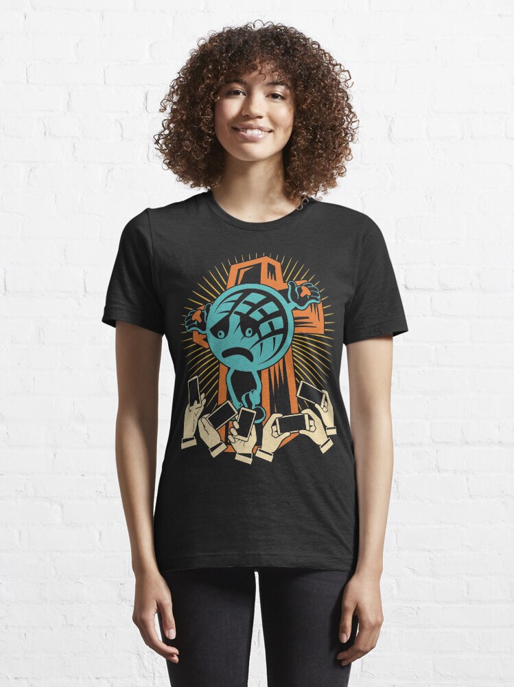Thumbnail 6 of 7, Essential T-Shirt, Crucified Earth designed and sold by v-nerd.
