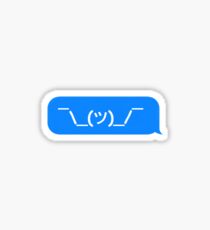 Shrug Emoji-Text-Blase Sticker