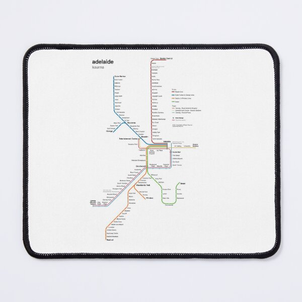 Item preview, Adelaide rail network map designed and sold by Philip Mallis.