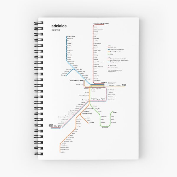 Item preview, Adelaide rail network map designed and sold by Philip Mallis.