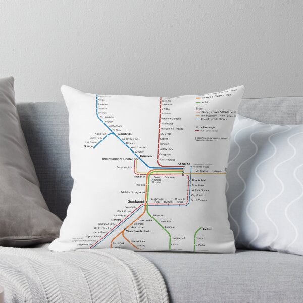 Item preview, Adelaide rail network map designed and sold by Philip Mallis.