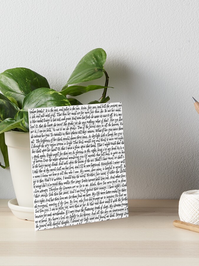 Love Letter Shakespeare Romeo & Juliet Pattern | Art Board Print