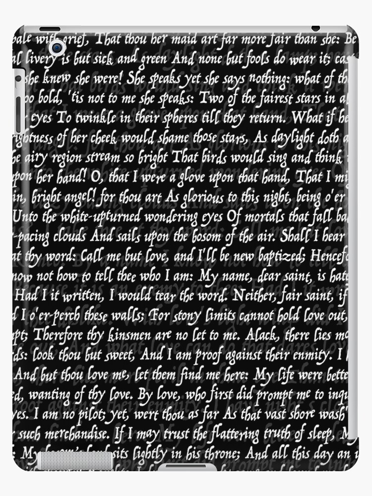 Love Letter Shakespeare Romeo & Juliet Pattern II iPad Case