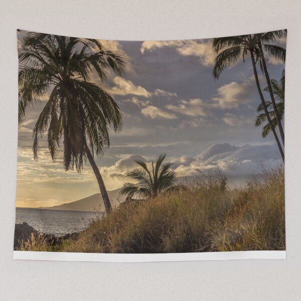 Item preview, Maui Beach Hawaii Island Sunset Ocean Palm Trees designed and sold by Piper-Deals.