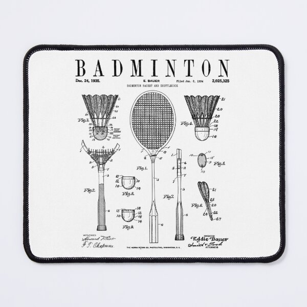 Item preview, Badminton Old Vintage Patent Drawing Print designed and sold by GrandeDuc.