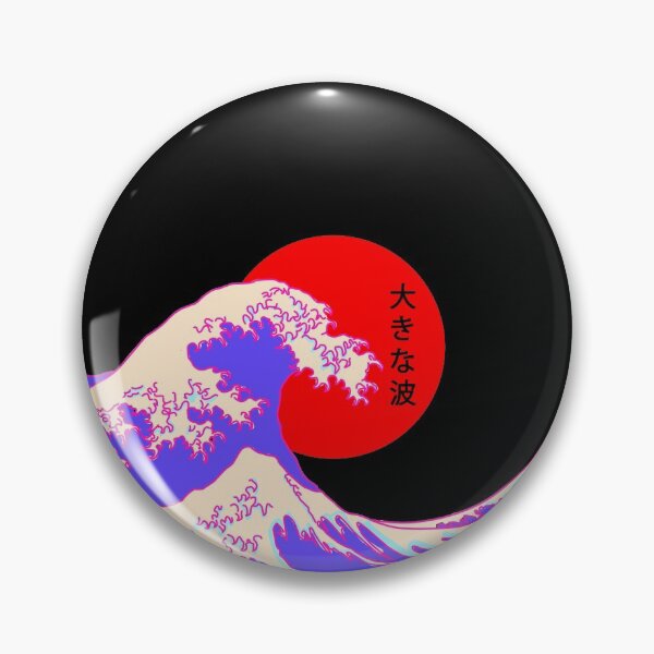 Item preview, Japanese Art Style The Great Wave with Colorful Pastel Black designed and sold by heyitsIrish.
