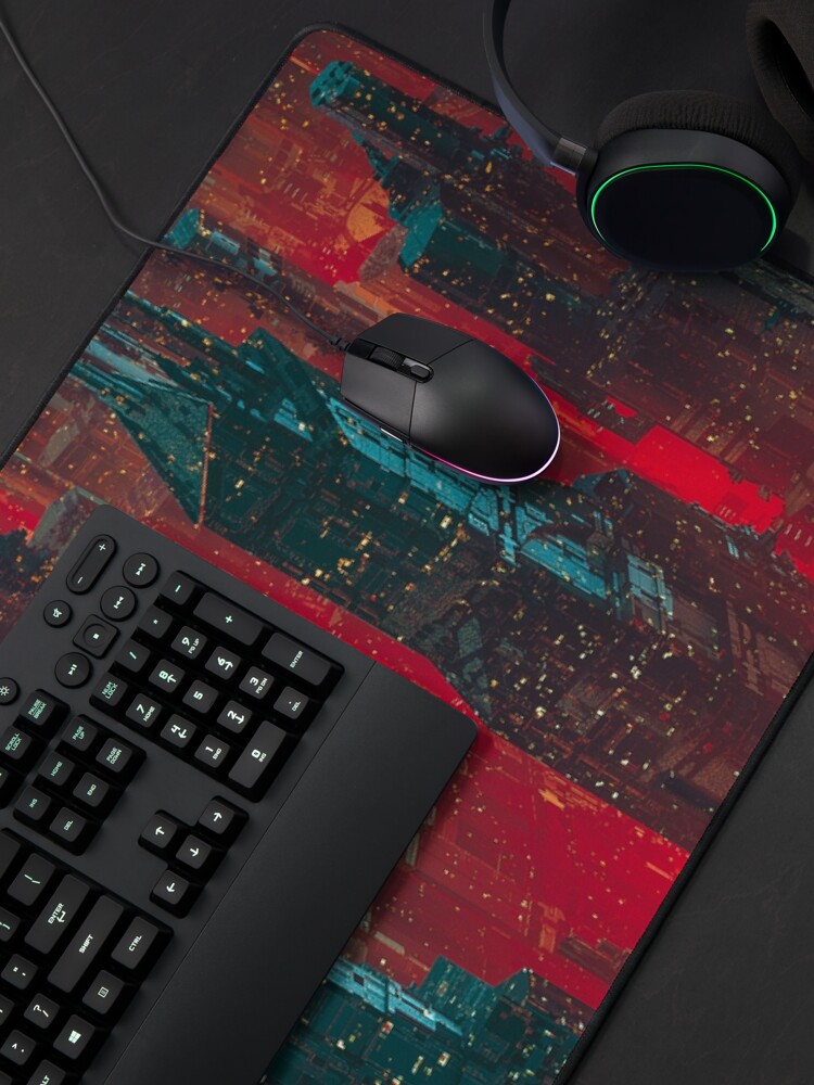 Thumbnail 4 of 5, Mouse Pad, Cyberpunk Noir City designed and sold by GrandeDuc.