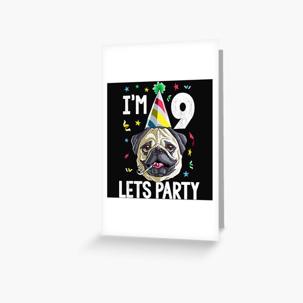Cartes De Vœux Sur Le Theme Anniversaire De 9 Ans Redbubble