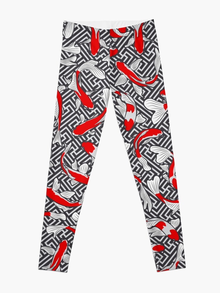Alternate view of Koi Fish Pond Pattern Leggings