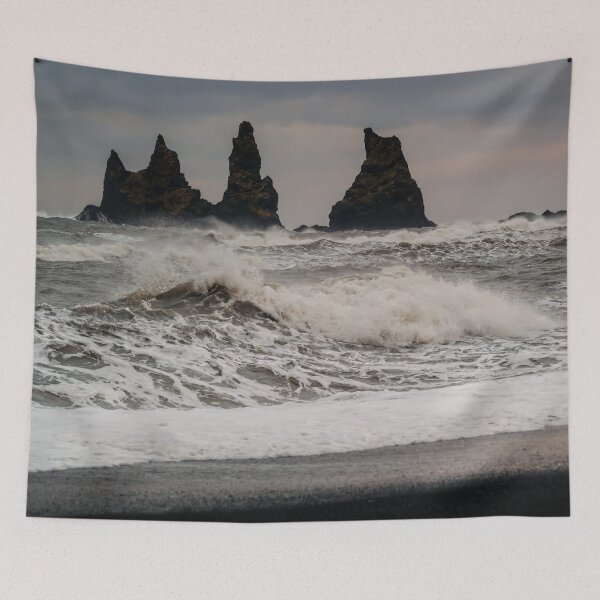 Item preview, Wild Waves at Reynisdrangar Iceland designed and sold by Catherine Reading.