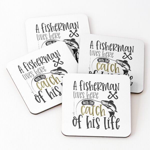 Item preview, A Fisherman Lives Here, Fishing, Anglers designed and sold by saulmedia.