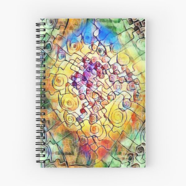 Item preview, rhombuses, spirals, lines, watercolor, multicolored handkerchief, abstract art designed and sold by Maria Mihailova.