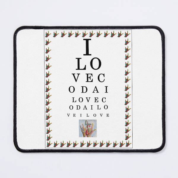 Item preview, I LOVE CODA Eye Chart designed and sold by EloiseArt.