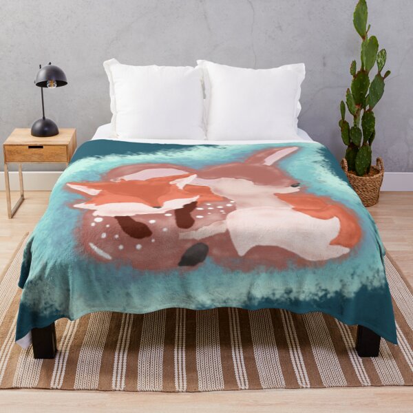 Item preview, Water color Fawn and fox pup designed and sold by BerryShyKittens.