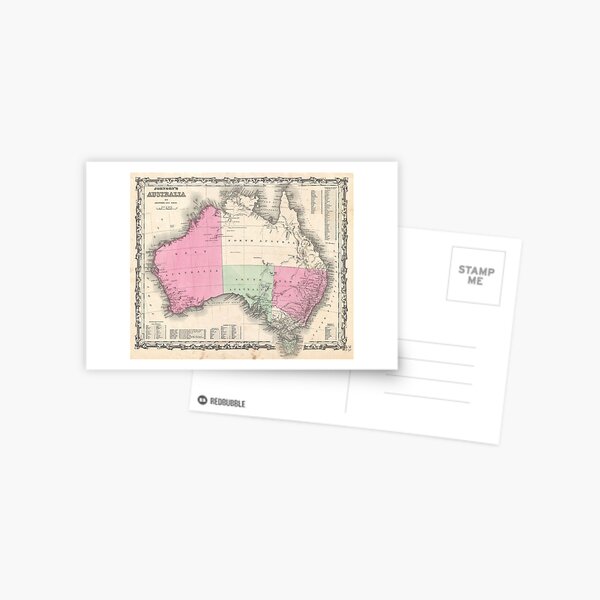 Item preview, Vintage Map of Australia (1862) designed and sold by BravuraMedia.