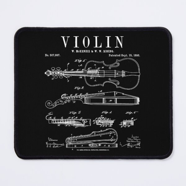 Item preview, Violin Old Vintage Patent Drawing Print designed and sold by GrandeDuc.