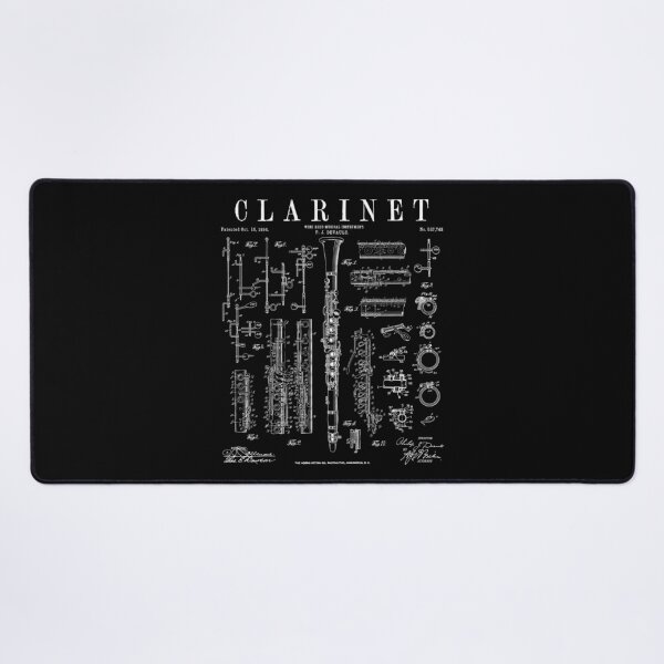 Item preview, Clarinet Vintage Patent Clarinetist Drawing Print designed and sold by GrandeDuc.