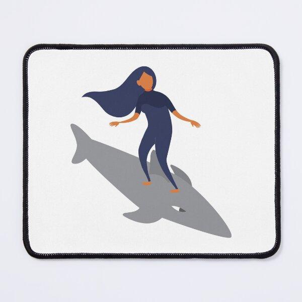 Item preview, Girl surfing on a shark designed and sold by jazzydevil.