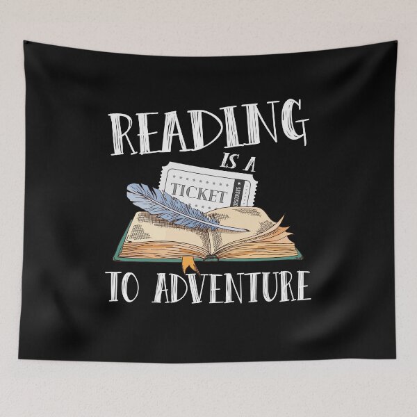 Item preview, Reading Is A Ticket To Adventure Literature Library designed and sold by Dressed For  Duty.