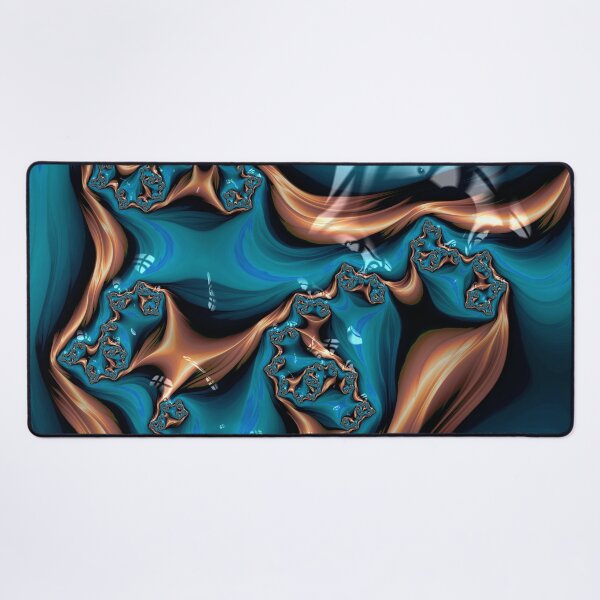 Item preview, Teal and Gold Silk designed and sold by Elisabeth Lucas.