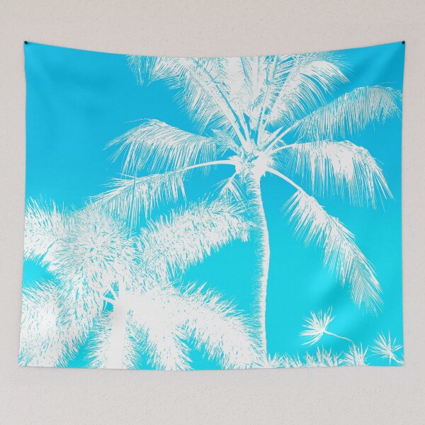 Item preview, White Palm Trees Teal Sky designed and sold by Vin  Zzep.