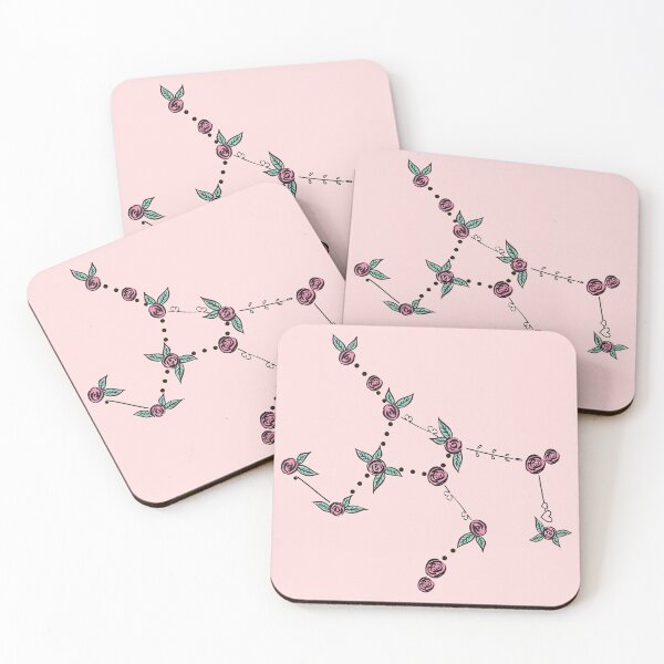 Item preview, Virgo Zodiac Sign Constellation Roses and Hearts Doodle designed and sold by EndlessDoodles.