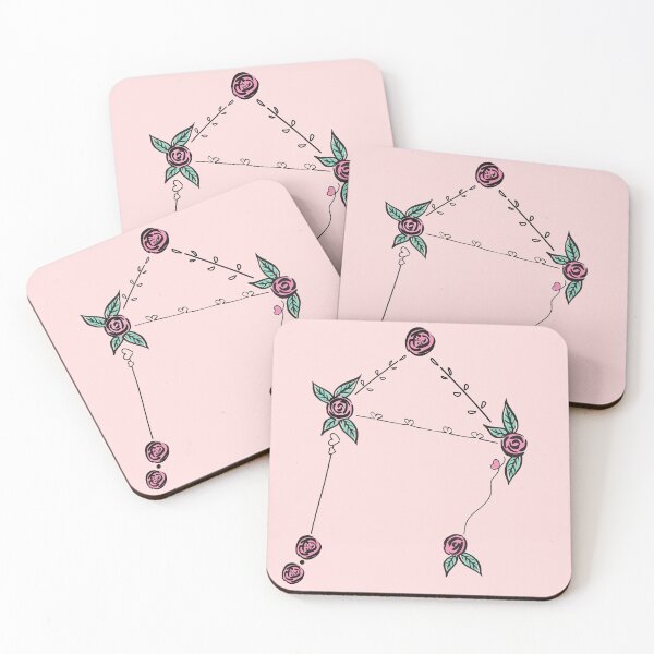Item preview, Libra Zodiac Sign Constellation Roses and Hearts Doodle designed and sold by EndlessDoodles.
