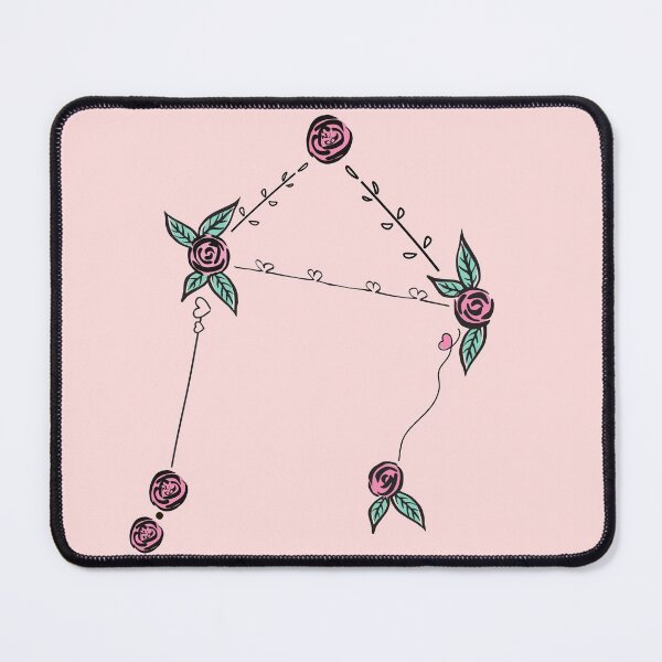 Item preview, Libra Zodiac Sign Constellation Roses and Hearts Doodle designed and sold by EndlessDoodles.