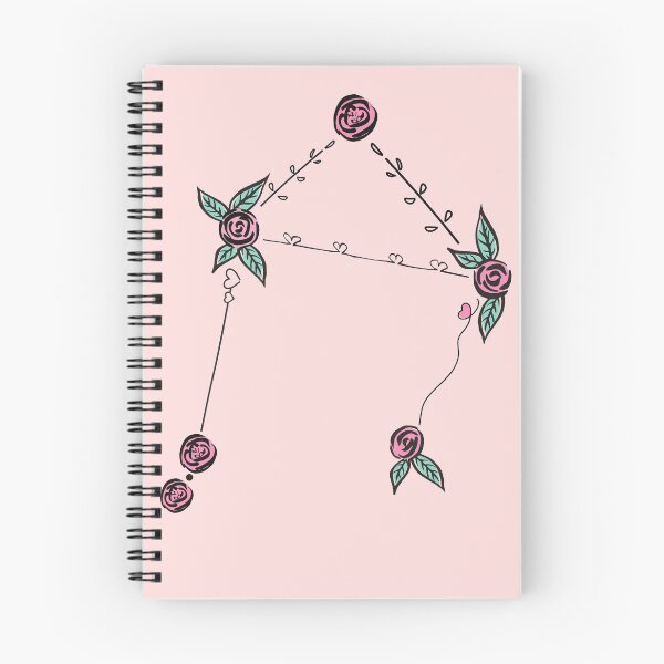 Item preview, Libra Zodiac Sign Constellation Roses and Hearts Doodle designed and sold by EndlessDoodles.