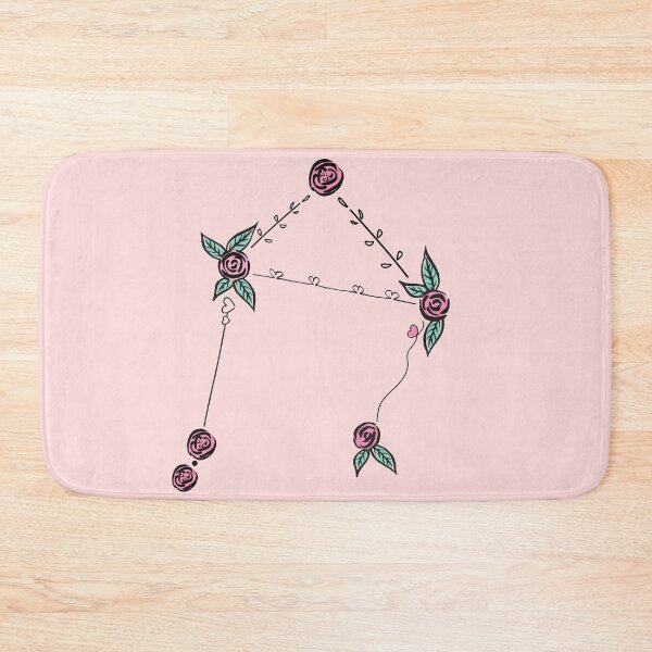Item preview, Libra Zodiac Sign Constellation Roses and Hearts Doodle designed and sold by EndlessDoodles.