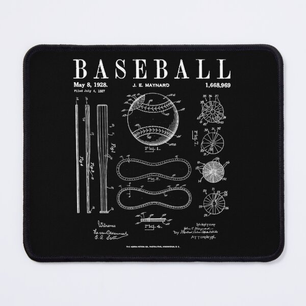 Item preview, Baseball Bat And Ball Old Vintage Patent Drawing Print designed and sold by GrandeDuc.