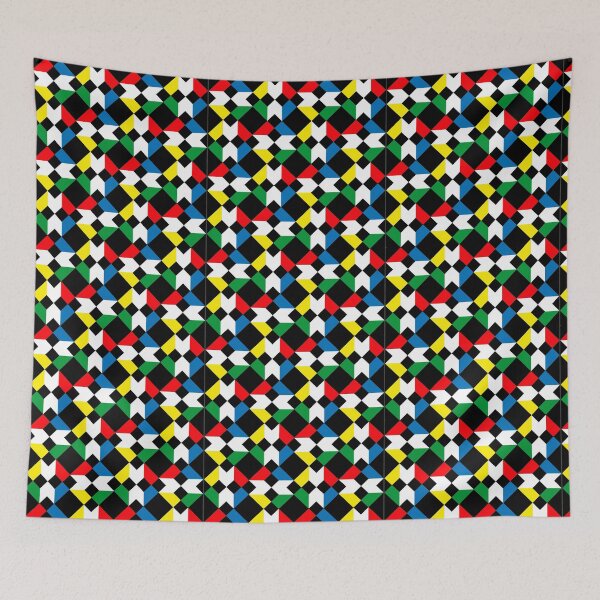 Item preview, Colorful pattern design art bauhaus  designed and sold by trendartdesign.