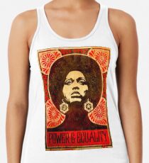Angela Davis Plakat 1971 Racerback Tank Top