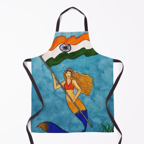 Item preview, Pateriotic Mermaid designed and sold by LataArtStudio.