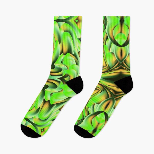 Item preview, Green yellow black seamless pattern designed and sold by seelya83.